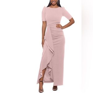 XSCAPE
Womens Cascade Ruffle Long Evening Dress